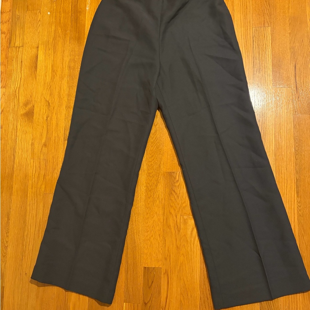 Elegant Charcoal Wide-Leg Women's Pants